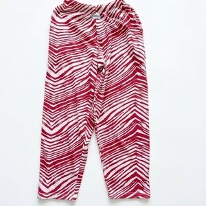 Unisex Joggers Small Zubaz Red White Zebra Stripe Y2K Retro